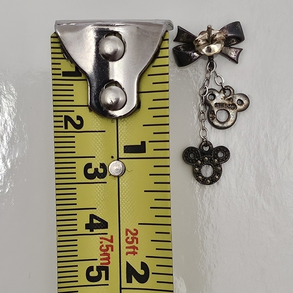 🇨🇦 Birks Disney Mickey Mouse Sterling Silver & Marcasite Earrings Set #1 - Picture 12 of 16